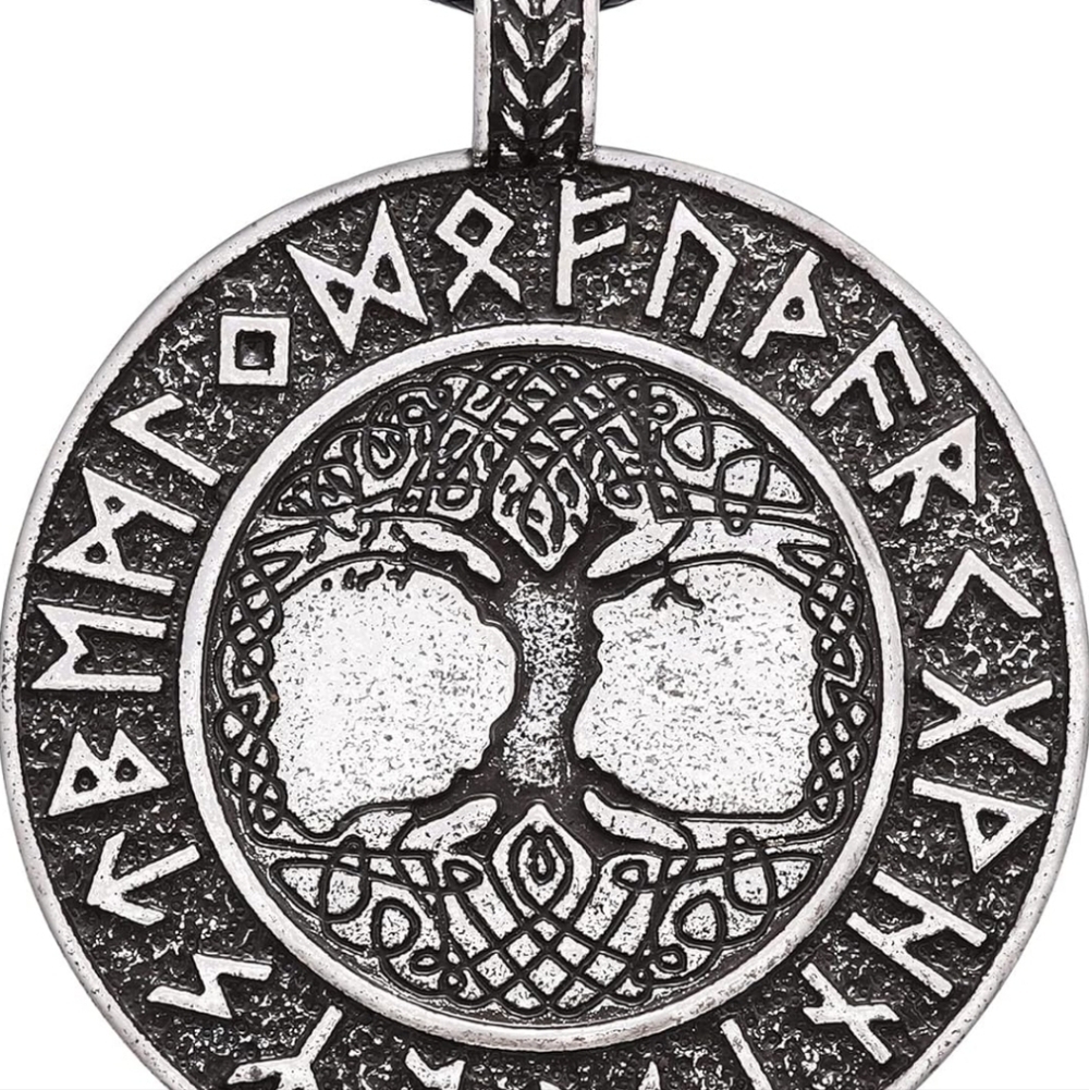 Silver Rune Pendant Necklace - Picture 4 of 4